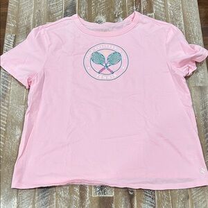 Lilly Pulitzer womens Pink Tennis Graphic Tee